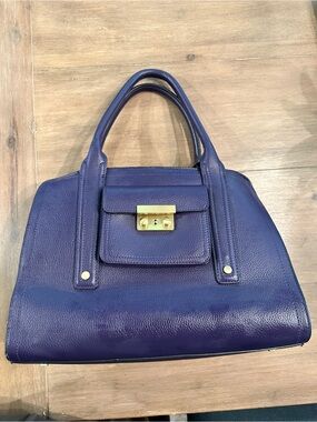 3.1 Phillip Lim for Target Structured Leather-Look Satchel in Indigo Blue